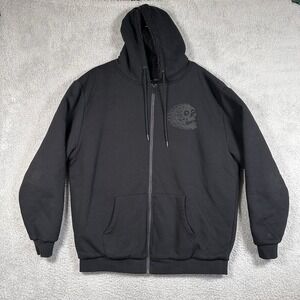 Liquid Death Murder Your Thirst Hoodie Men's XL Black Skull Heavy Cotton Blend